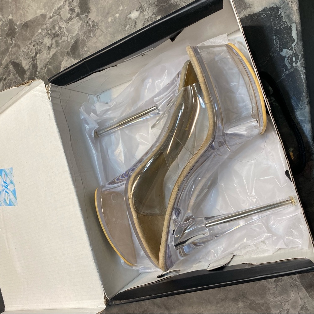 Clear heels